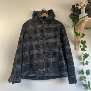 Cashmere Wool Blend Zipper Hoodie